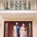 Bride and Groom in Traditional Indian Attire for Sikh Wedding in Fairfax Station, Virginia