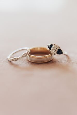 Vintage-Inspired Wedding Diamond-and-Sapphire Engagement Ring