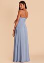 Birdy Grey Theresa Dress in Chiffon Dusty Blue V-Neck Bridesmaid Dress - thumbnail - 3