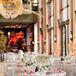 Round Reception Tables with Ivory Linens