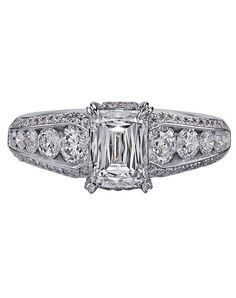 Christopher Designs Elegant Emerald Cut Engagement Ring