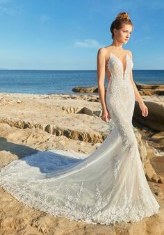 INES DI SANTO Spring 2021 - Kas Trumpet Wedding Dress