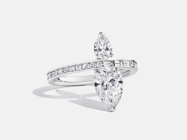 two stone diamond engagement ring