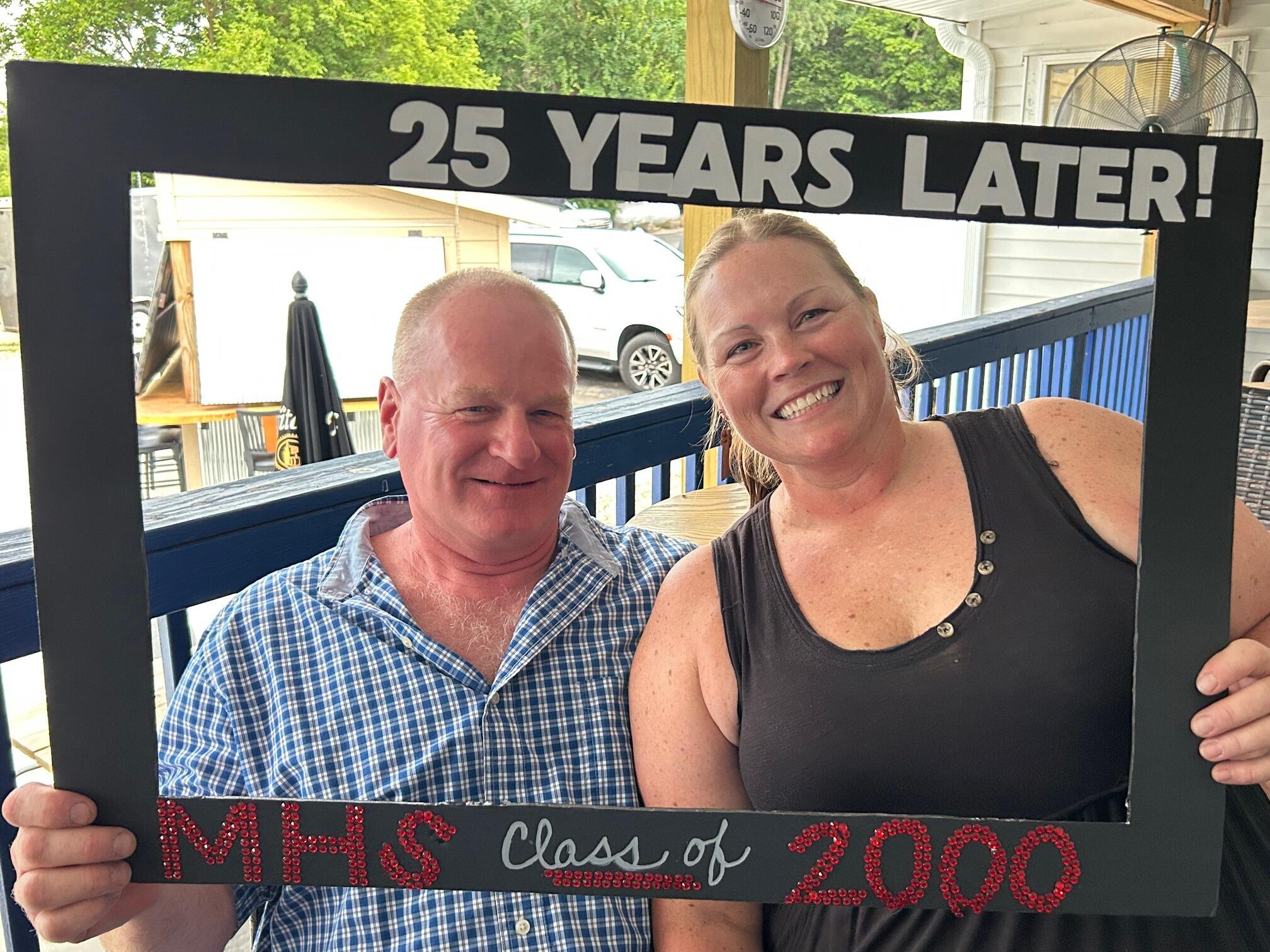 We enjoy doing life's milestones together! In August we went to Jess's 25th class reunion. It was a great afternoon catching up with old friends.