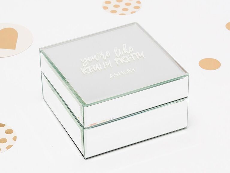 Bridesmaid jewelry box gift idea