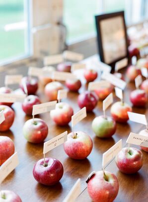 Apple Escort Cards for Fall Reception