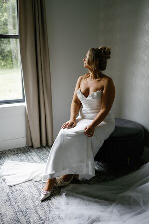 ivory one shoulder cocktail dress Double Strap Back One Shoulder Crepe Midi Dress missy / 14 / ivory