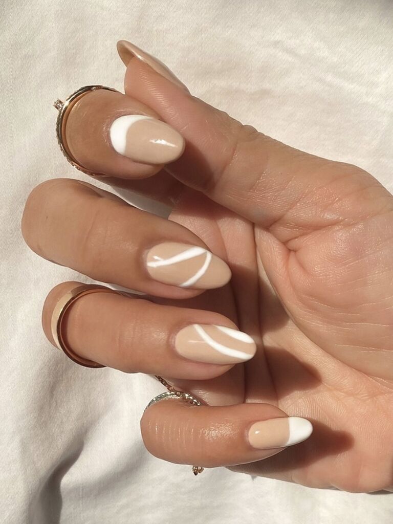 wedding nail ideas neutral nail polish