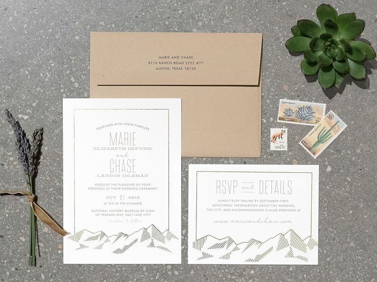 rustic mountain invitation