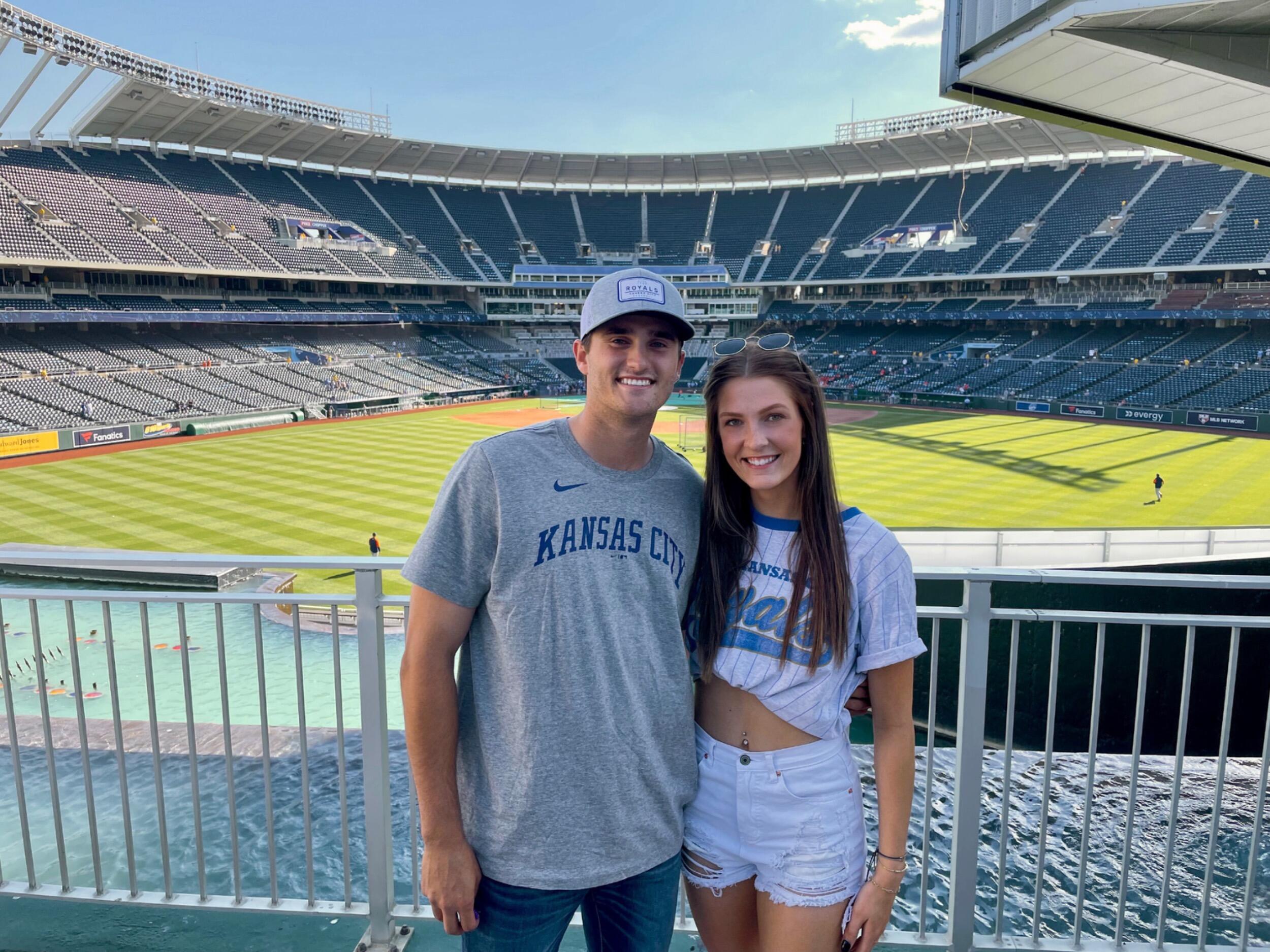 Our first time at an MLB game in Kansas City.