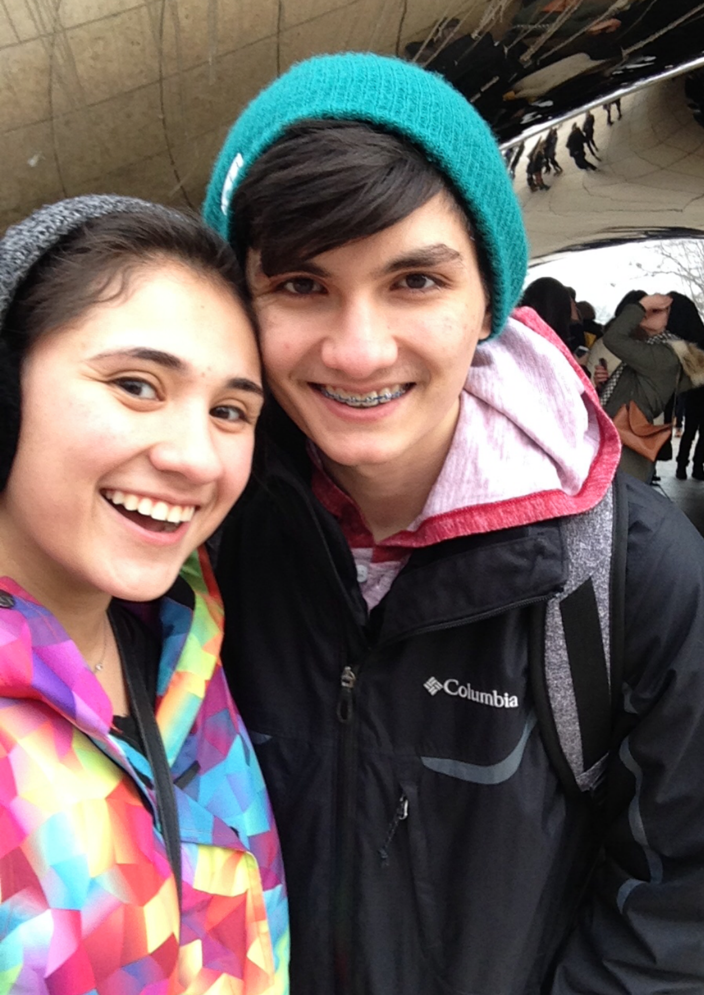 Love the bean in our casual winter attire between classes. Selena was attending community college at Harold as a Sports Medicine Student and Ezequiel was attending Roosevelt as a Medical Student. 