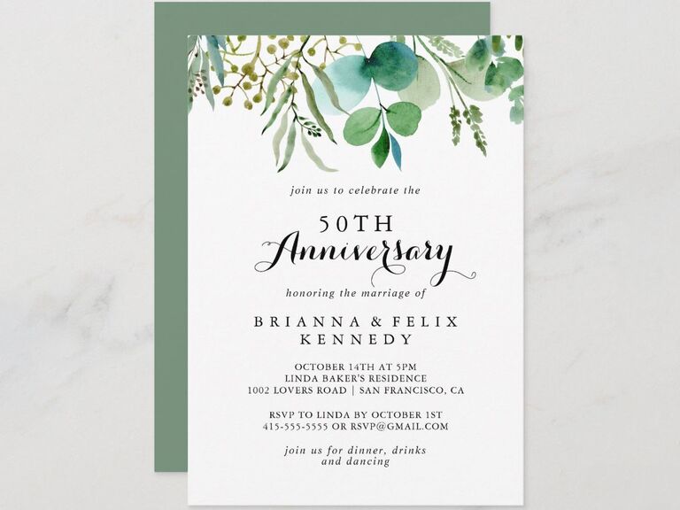 The Best 50th Anniversary Invitations for Your Party