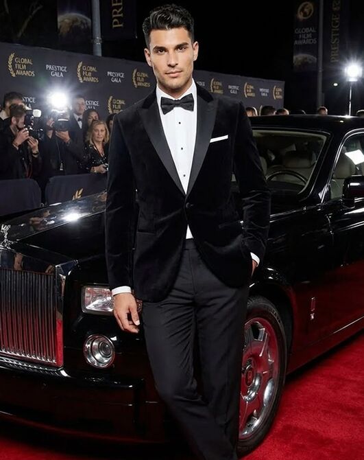 BLACKTIE LIAM Black Velvet Wedding Tuxedo Black Tuxedo - 6
