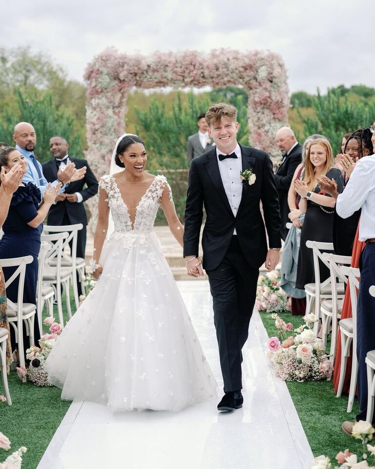 Tara Davis' wedding dress by Galia Lahav