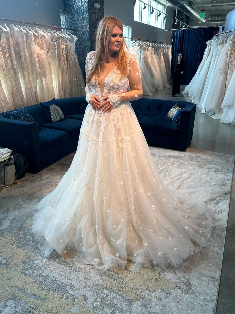 Bridal Fashion Editor Lauren Whalley in Galia Lahav Modest Wedding Dress