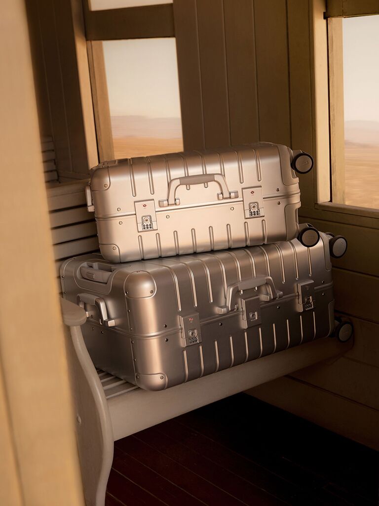 Hard shell luggage from Away Travel