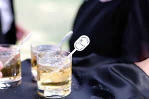 Custom Acrylic Cocktail Stirrers in Whiskey Ginger Signature Cocktail