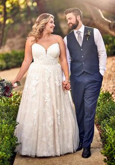 Essense of Australia D2752 plus A-Line Wedding Dress