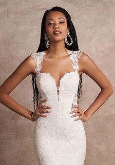 Lillian West 66227 Fit-and-Flare Wedding Dress