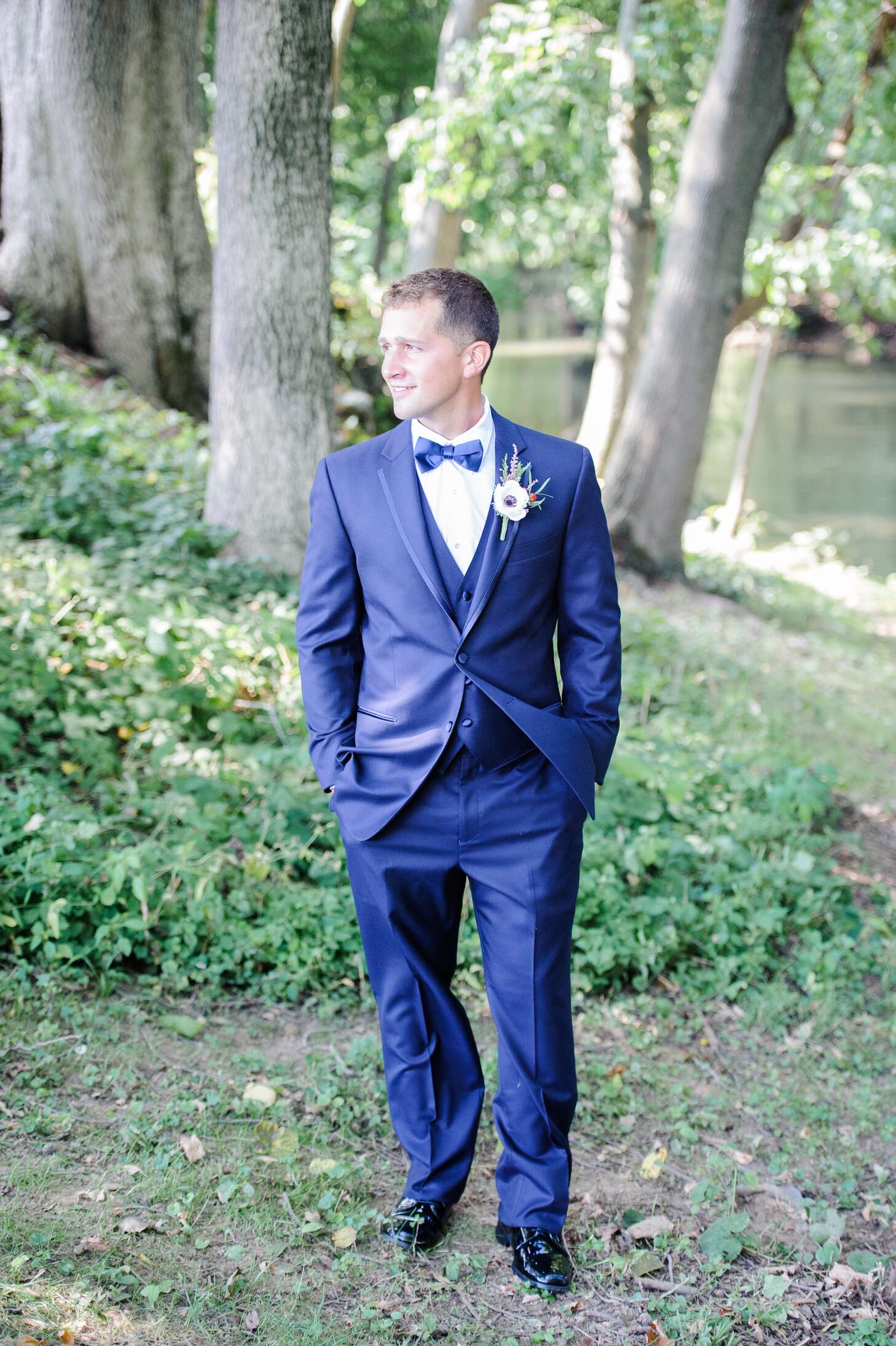 Navy Blue Bow Tie