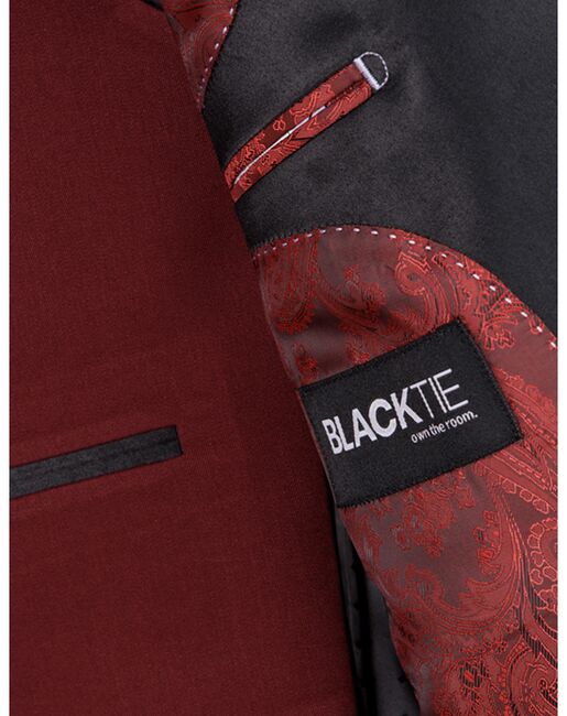 BLACKTIE "London" Kids Wine Tuxedo (5-Piece Set) Flower Girl Dress and Ring Bearer Outfit - 6