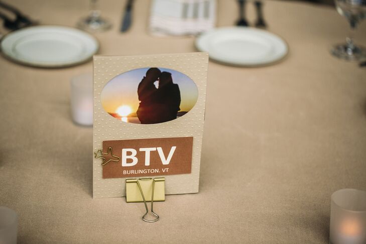 Each table was named after an airport in the New England region.