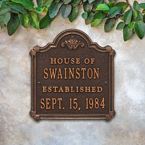 Personalized Bronze Plaque from Personalization Mall for your 19th wedding anniversary