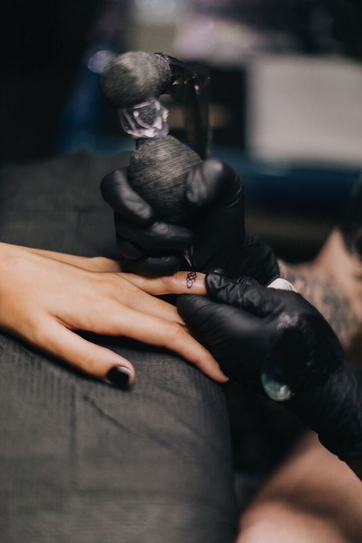 Bride and Groom Had Their Wedding Rings Tattooed On During the Reception