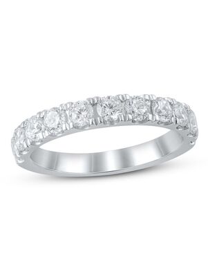 Kay Jewelers Lab-Created Diamonds by KAY Anniversary Ring 1 ct tw Round-cut 14K White Gold White Gold Wedding Ring