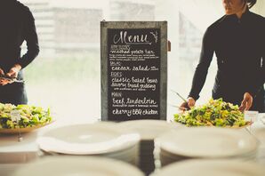 Black-and-White Chalkboard Menu Sign