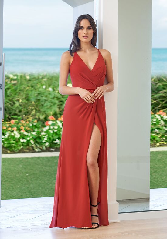 B2 Bridesmaids by Jasmine B253055 V-Neck Bridesmaid Dress - 1