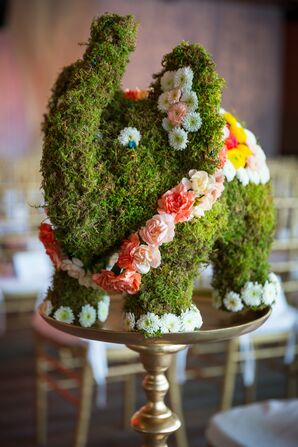 Moss Elephant Topiary Centerpieces