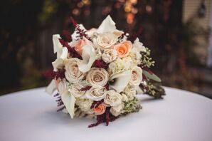 Classic Autumnal Rose and Lily Bouquet