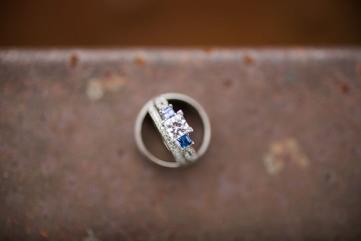 Silver Diamond Ring With Topaz