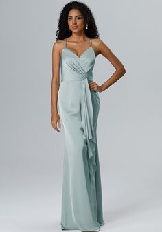 AW Bridal AW PORSCHE DRESS V-Neck and Plunge Bridesmaid Dress