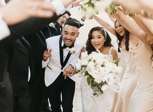 Samantha and Rond love going to music festivals together so they decided to let their beloved pastime inspire their wedding at Casa Real at Ruby Hill 