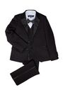 BLACKTIE "Kingston" Black Tuxedo (5-Piece Set) Flower Girl Dress and Ring Bearer Outfit - thumbnail - 7