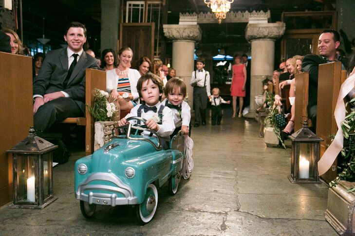 Turquoise Vintage Car Ceremony Processional