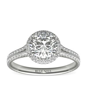 Blue Nile Studio Round Cut Engagement Ring