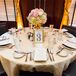 Gold-Framed Table Number with Floral Centerpiece
