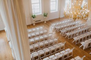 Formal Ceremony Setup for Wedding in Hartford, Connecticut