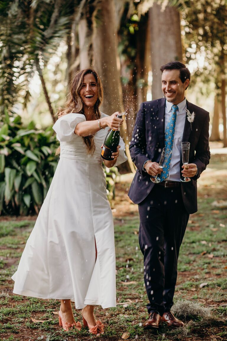 couple marries in a park
