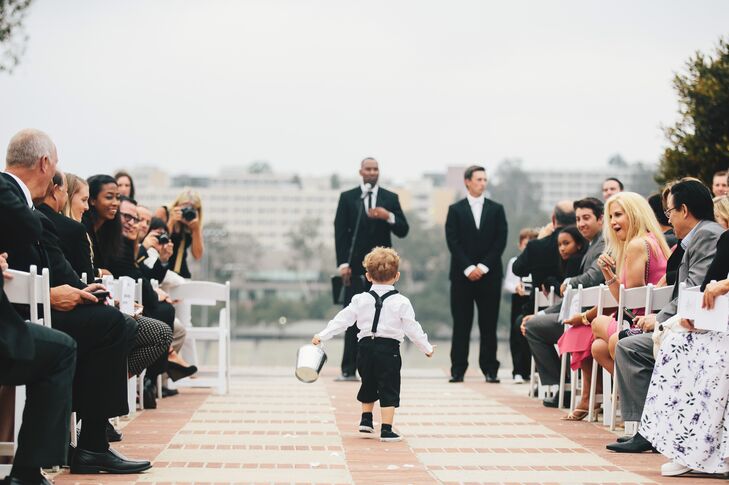 Young Ring Bearer, Outdoor Ceremony