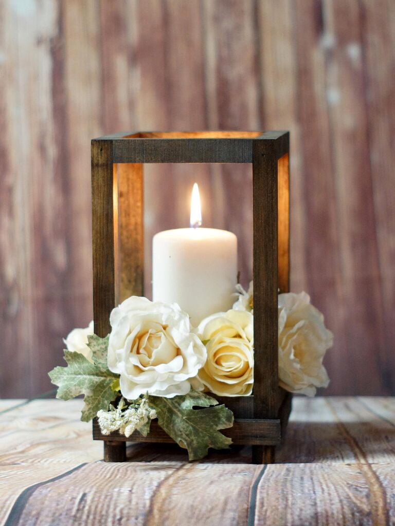 GFT Woodcraft reclaimed wood candle lantern