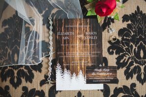 Rustic Winter-Inspired Wedding Invitation