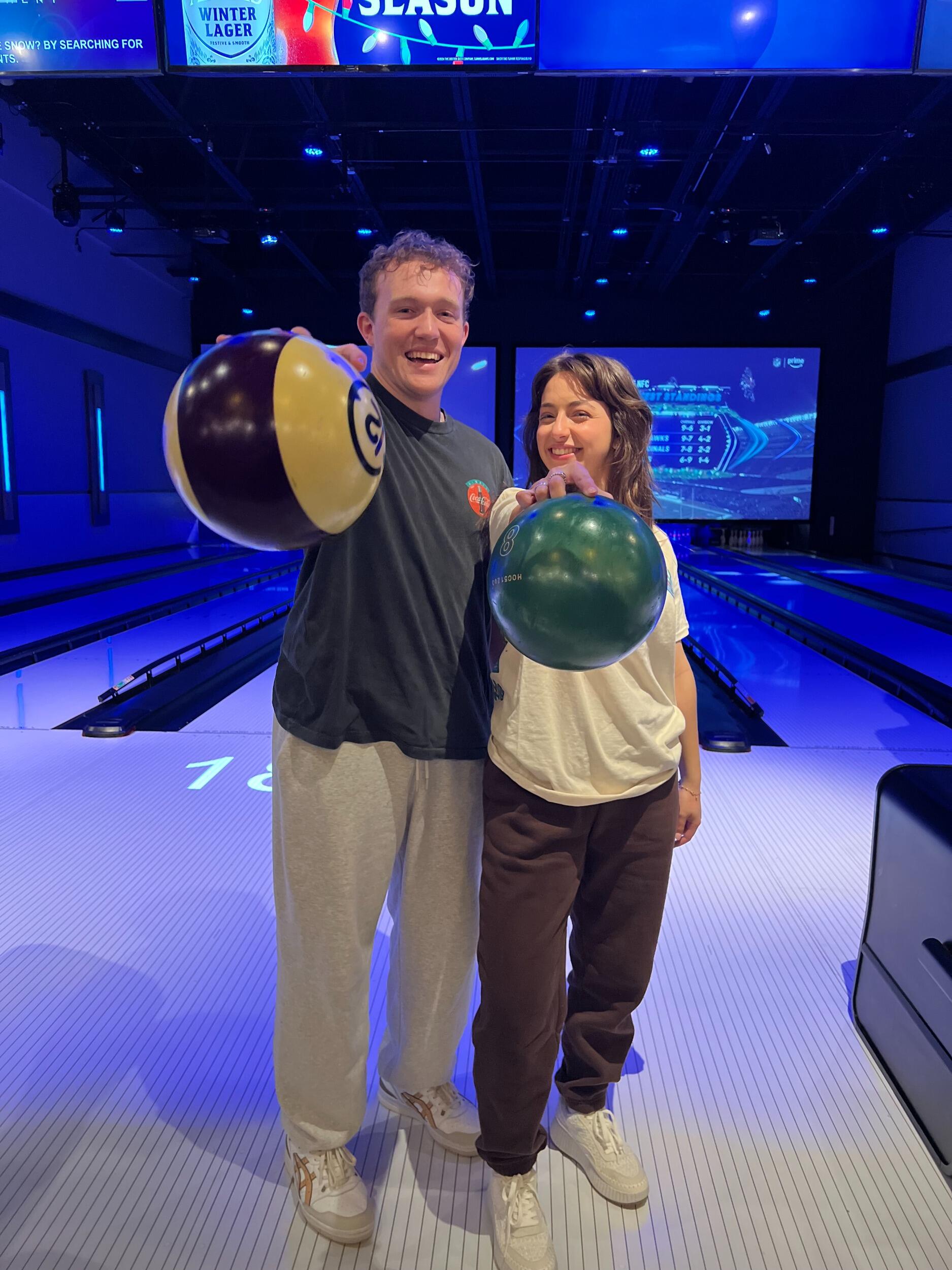 Sean flew in on my birthday and we spent it bowling! He got to meet most of the family in Iowa!