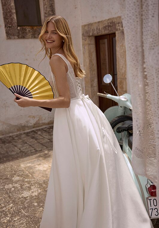 Dance of Puglia by LOVE by Ricca Sposa 25-017(2) Clara A-Line Wedding Dress - 4
