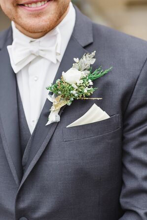 Scott's White Winter Boutonniere