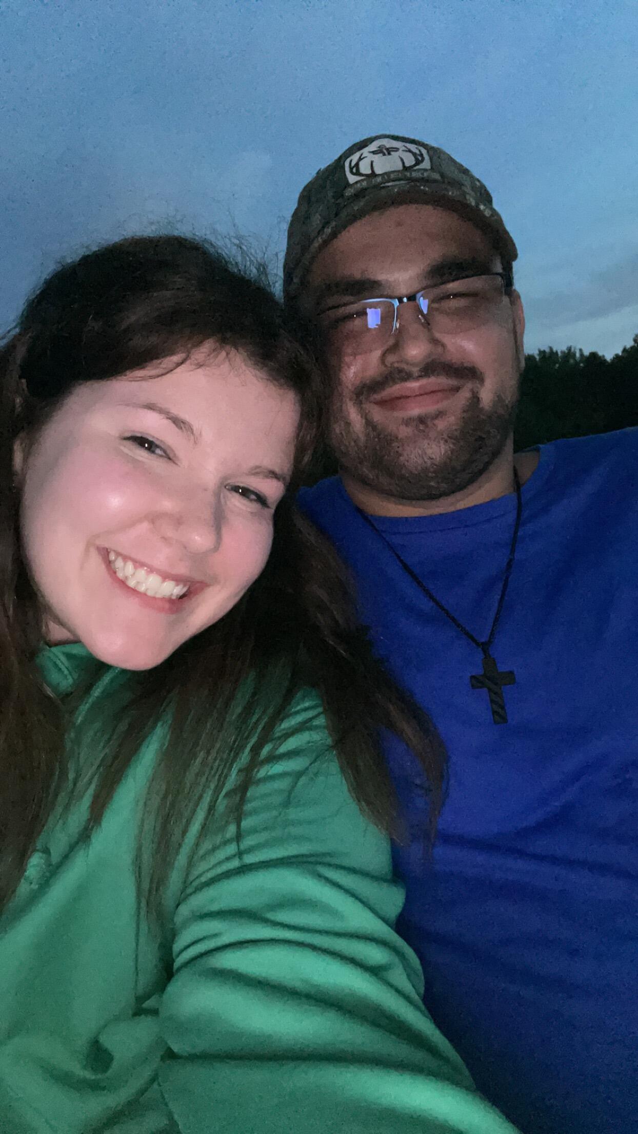 Our first picture together.
We went fishing and had a picnic. Two of our favorite things combined!