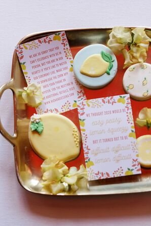 Zoom Invitation Cards and Lemon Cookies to Announce Wedding Changes